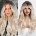 EASIHAIR Sandy Blonde Golden Wavy Synthetic Wigs with Long Hair Wigs for Women Natural Heat Resistant