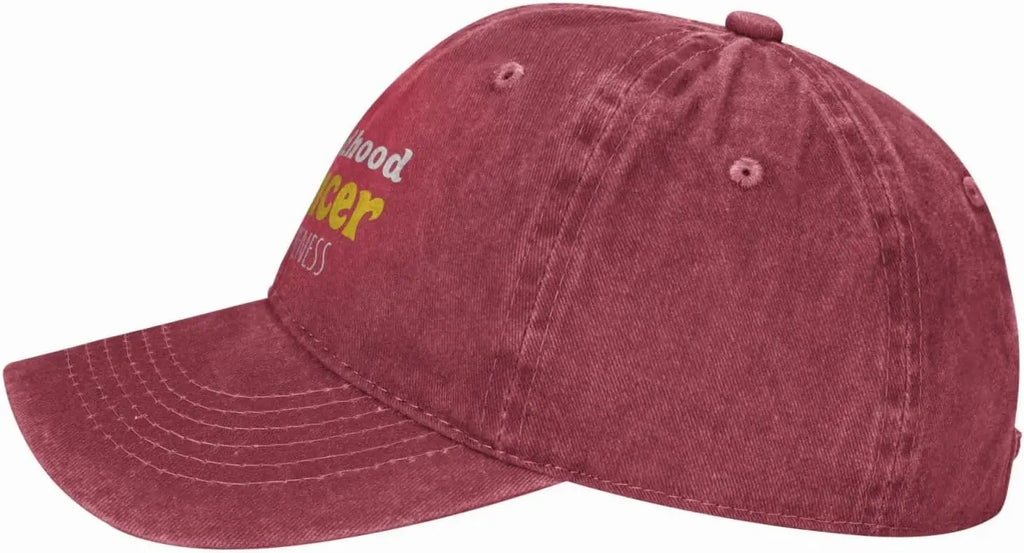 Childhood Cancer Awareness Yellow Ribbon Baseball Cap Adjustable Cotton Low Profile Hat for Adults