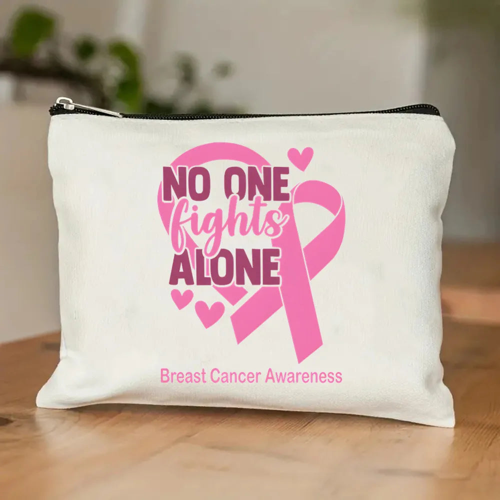 October Pink Breast Cancer Awareness Pattern Bag Set, Lightweight Large Capacity Tote Bag, Party Gift Handbag for Girls
