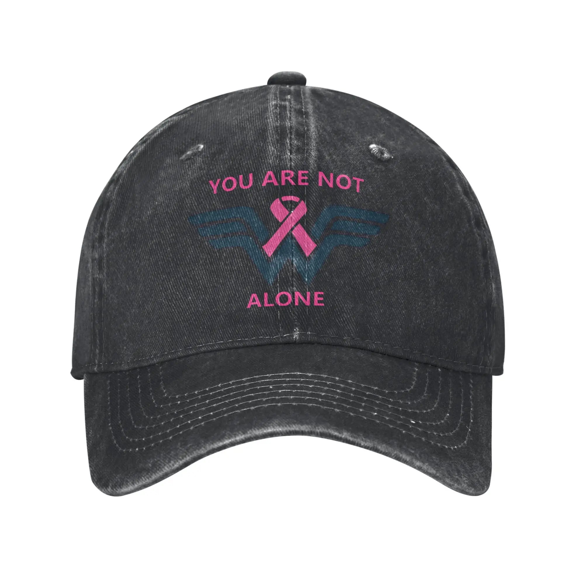 Breast Cancer Ribbon Wonder Unisex Baseball Cap October Fighter Distressed Washed Hats Vintage Outdoor Adjustable Snapback
