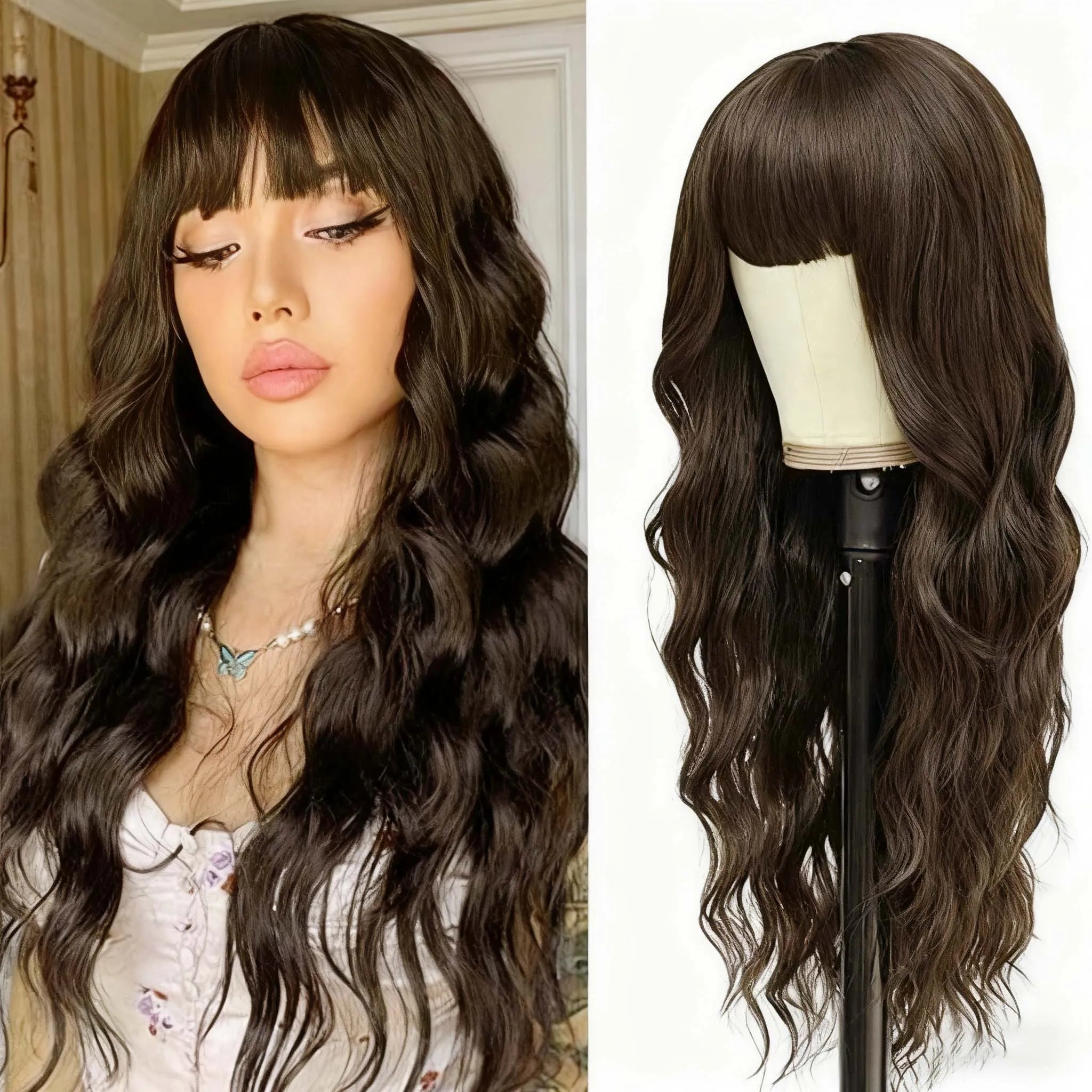Blonde Women's Wigs Ombre Blonde Curly Wig Wig Ladies Synthetic