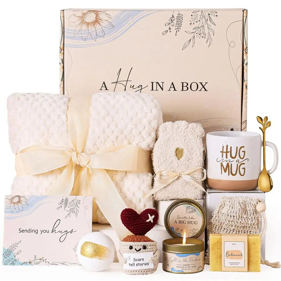 CANCER GIFT SET-Well Gifts for Women Care Package Feel Better Gifts Baskets After Surgery Cancer Patients Miscarriage for Sick Friend Chemo Enco