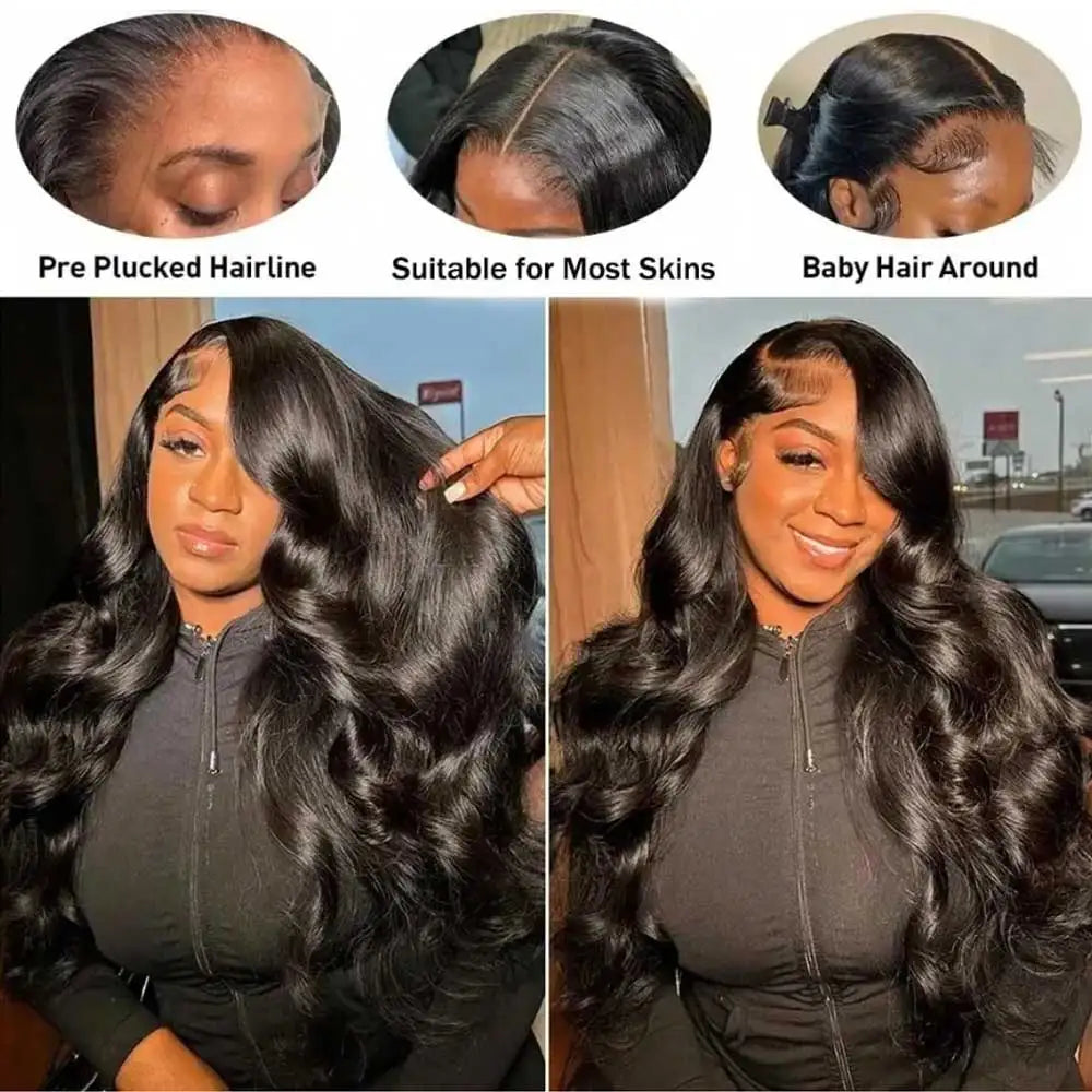 40 42 Inch Body Wave Human Hair Wigs 13x4 13X6 HD Lace Frontal Wig Human Hair Remy 5x5 Gluless Lace Closure Wigs For Women