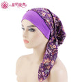 Elastic Wide-Band Boho Print Head Scarf, Sleep Cap & Hair Wrap for Women
