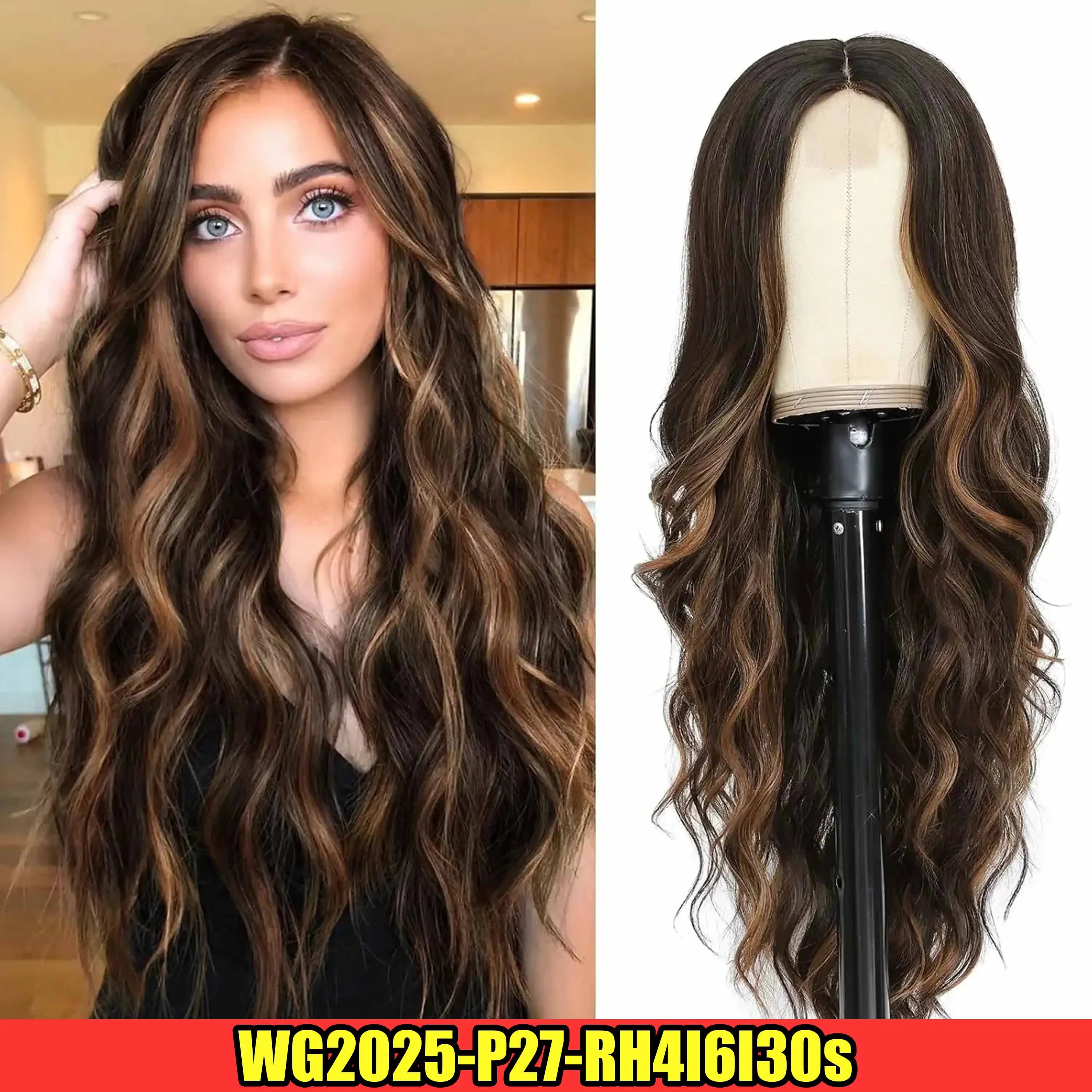 Blonde Women's Wigs Ombre Blonde Curly Wig Wig Ladies Synthetic