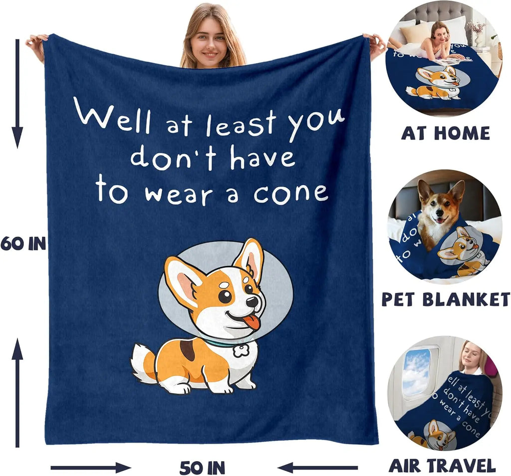 Get Well Gifts for Women/Men After Surgery,  Get Well Blanket. At least you don't have to wear a cone