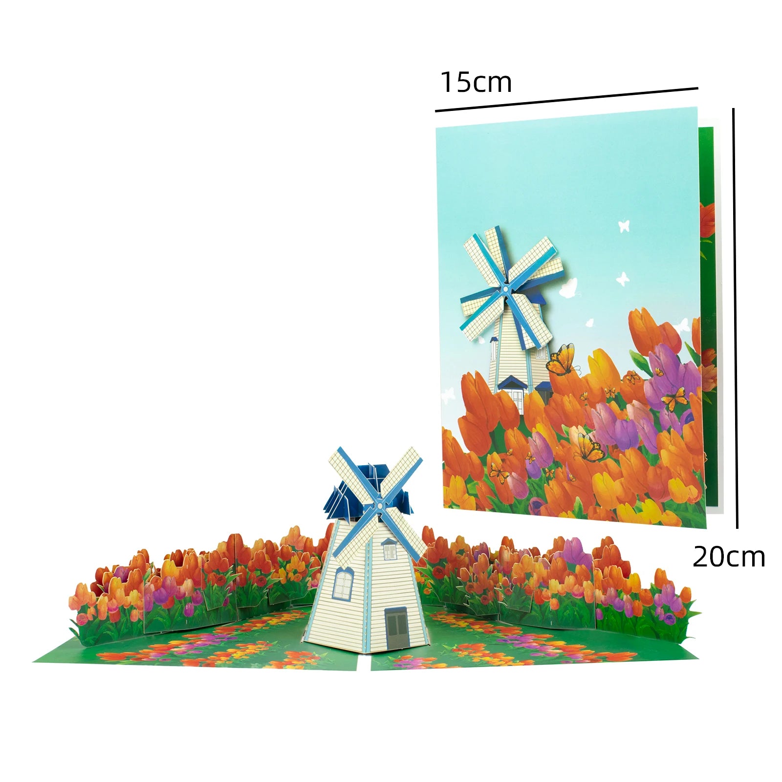 Pop-Up Flower Card Flora 3D Greeting Card for Birthday Mothers Father's Day Graduation Wedding Anniversary Get Well Sympathy
