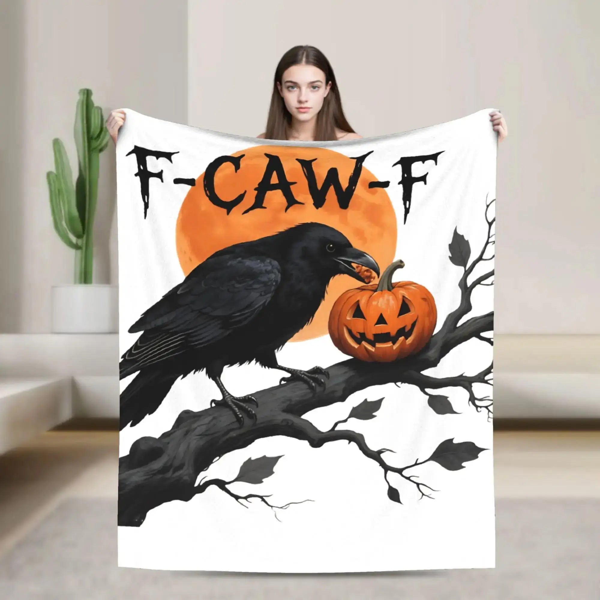 FCawF Rooster Meme Funny Chicken Fcawf Breast Cancer Awareness Blanket Super Warm Winter Bedding Throw for Chair Sofa Bed Cover