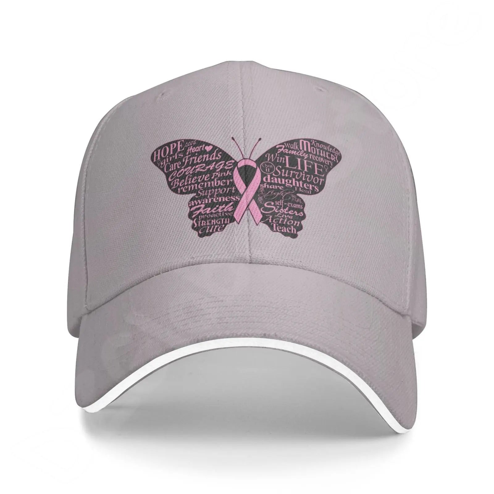 Pink Ribbon Support Breast Cancer Baseball Caps Women Casual Sun Protection Hats Unisex Adjustable Trucker Hat Dropshipping