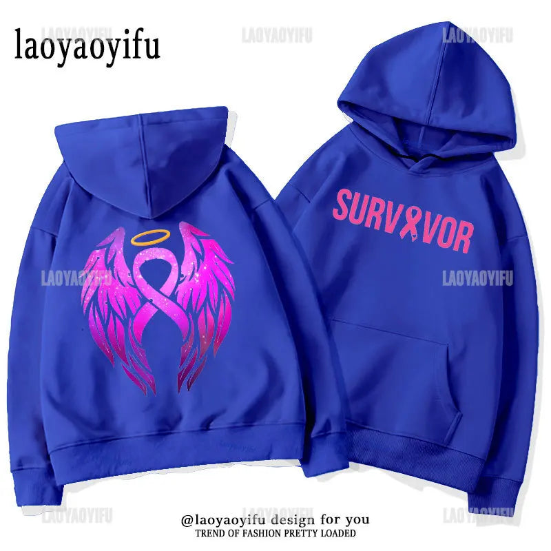 Breast Cancer Awareness Motivational Fighter Graphic Pullover BREAST CANCER AWARENESS Pink Ribbon Tree Woman Hoodies