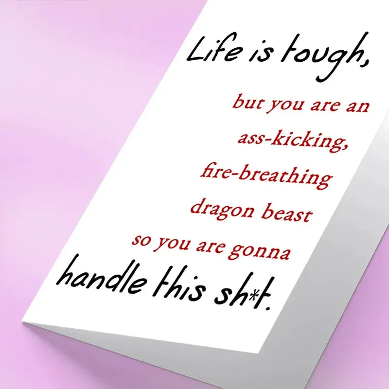 1pc Unique Get Well Soon Gift Idea For Friends,Funny Creative Encouragement Greeting Card For Him Her, Naughty Inspirational Gif