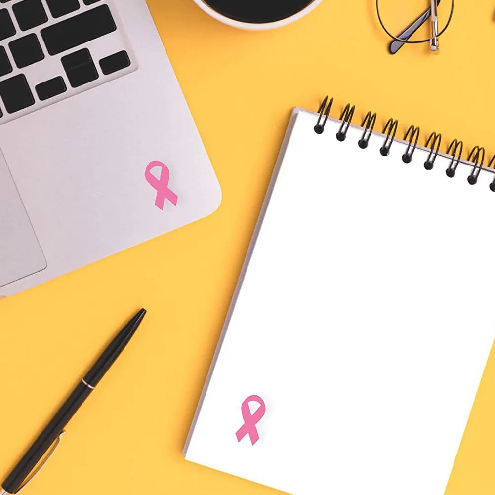 320 PIECE Pink Ribbon Stickers Breast Cancer Awareness DIY Decorative Promotional Decals for Water Bottles Notebooks Windows