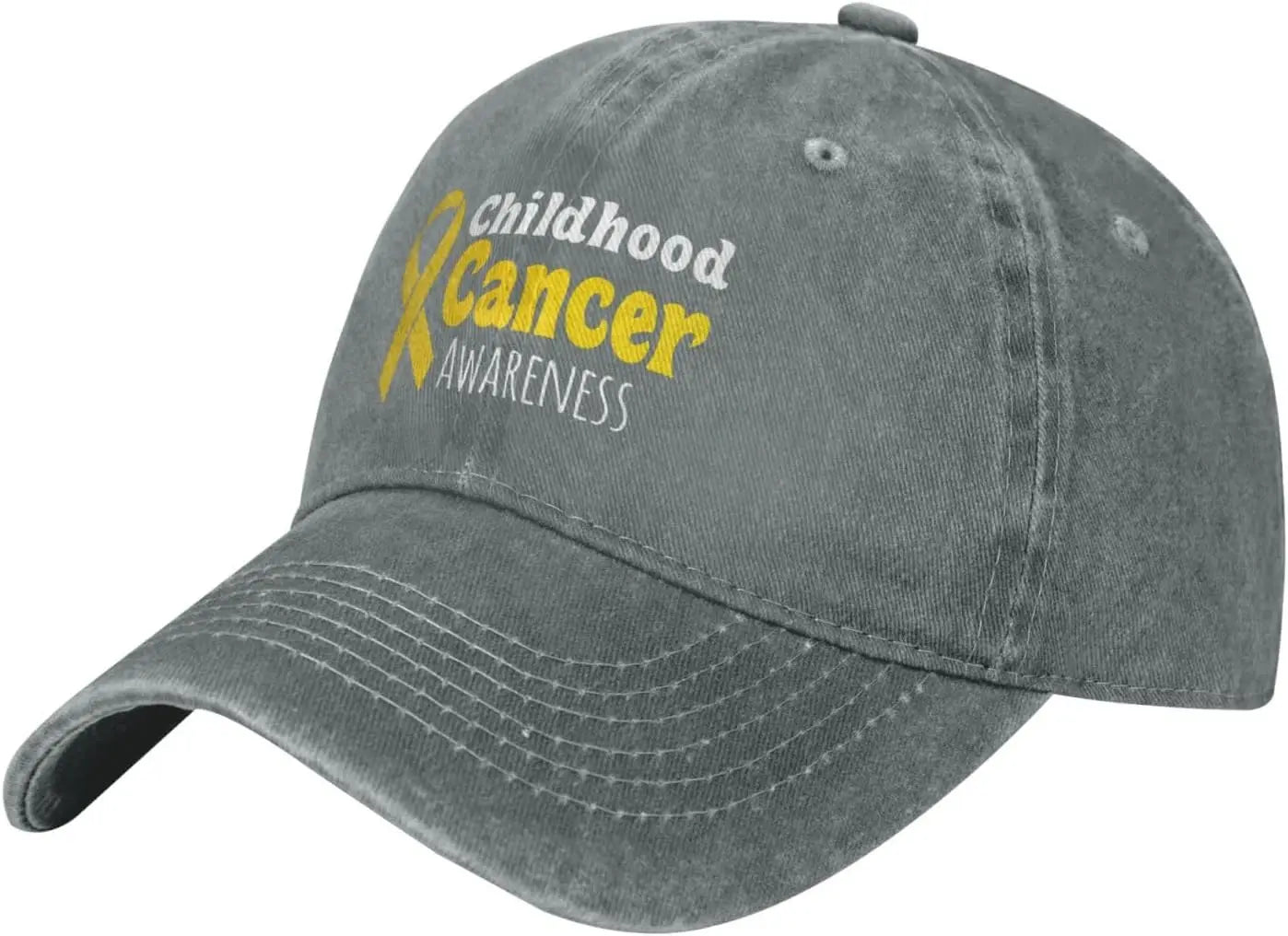 Childhood Cancer Awareness Yellow Ribbon Baseball Cap Adjustable Cotton Low Profile Hat for Adults