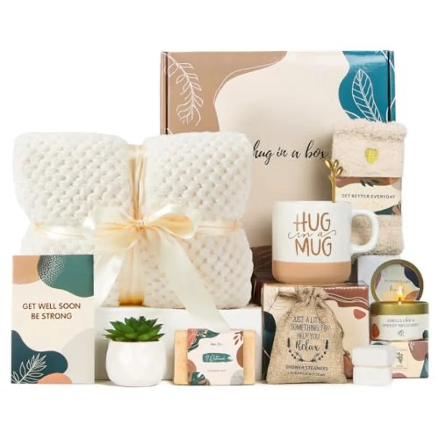 CANCER GIFT SET-Get Well Gifts for Women Feel Better Gifts Baskets for Women After Surgery Cancer Care Gifts for Friend Sick Chemo Care Package