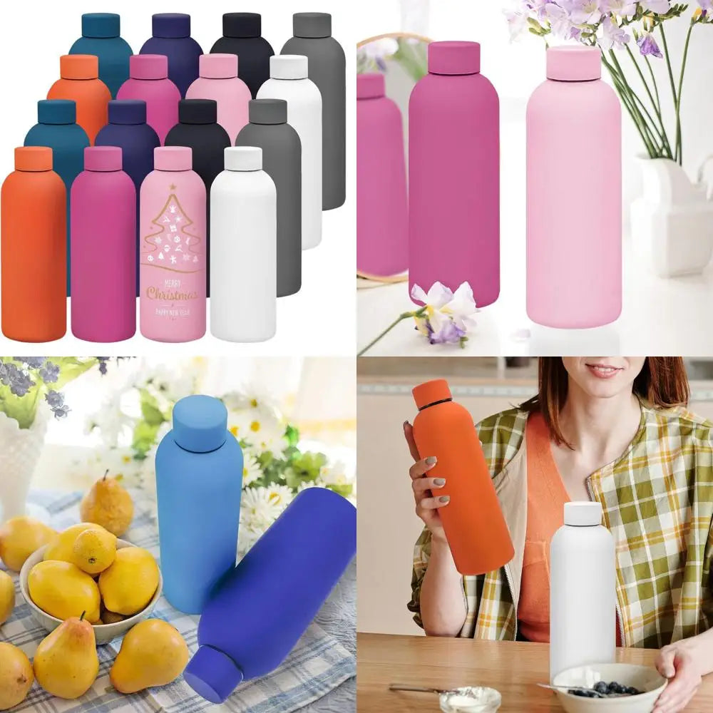 Set of 16 Stainless Steel Insulated 17oz Vacuum Water Bottles - CAN BE USED WITH DECALS WE SELL- WATER Bottles for Travel, Team, Office