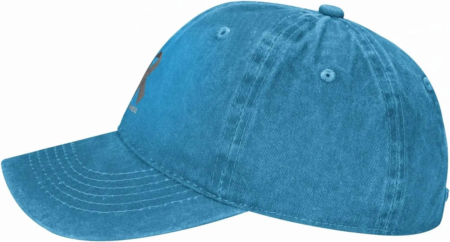 Her Fight Is My Fight Brain Cancer Awareness Grey Ribbon Baseball Cap Adjustable Cotton Casual Hat