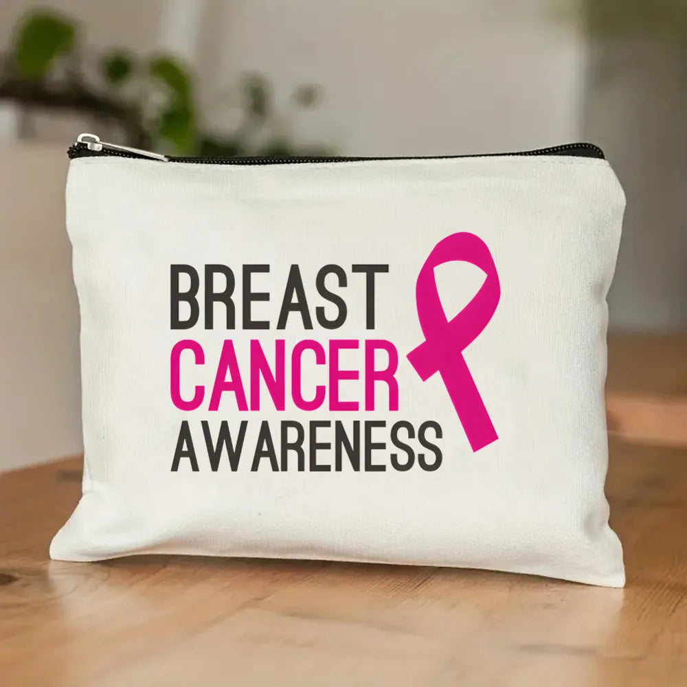 October Pink Breast Cancer Awareness Pattern Bag Set, Lightweight Large Capacity Tote Bag, Party Gift Handbag for Girls