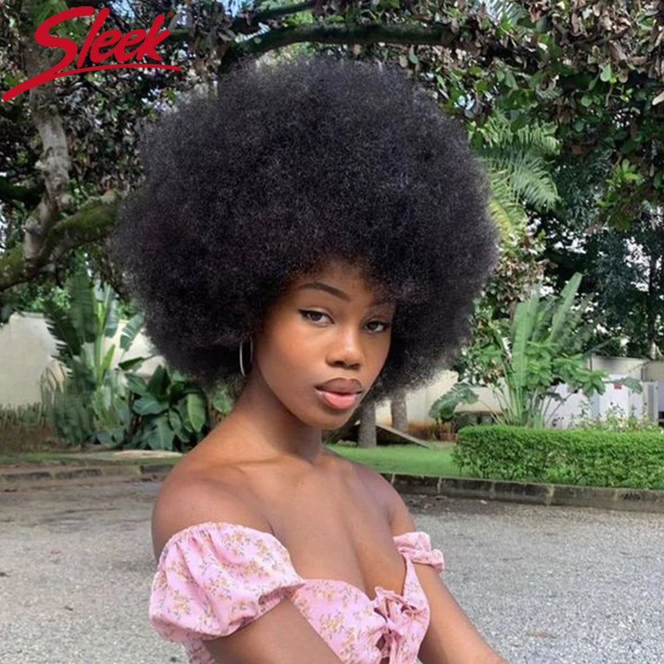 Brown Colored Human Hair Wigs For Women 14 Inch Short Afro Wigs 100% Real Brazilian Hair Wigs Natural Real Wigs