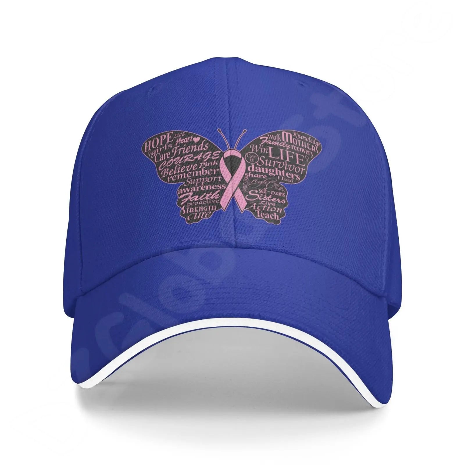 Pink Ribbon Support Breast Cancer Baseball Caps Women Casual Sun Protection Hats Unisex Adjustable Trucker Hat Dropshipping