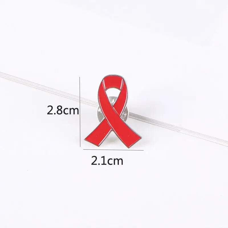 1pc/5pcs/10pcs Colorful Ribbon Broach Pin Bow Tie Symbol Icon Badge Pin Cancer Awareness Lapel Pin