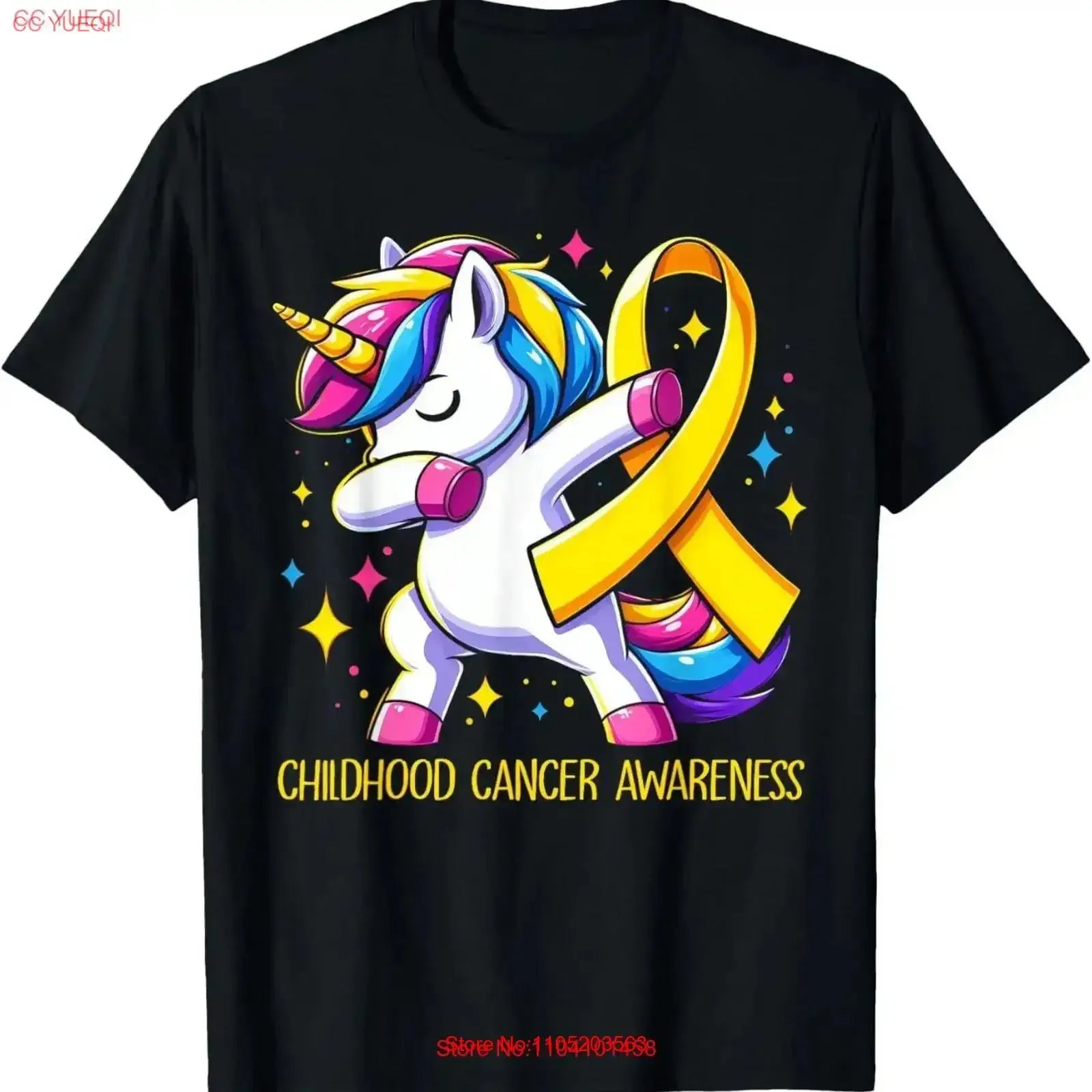 Childhood Cancer Awareness Unicorn Kids Girls T Shirt vintage Washed Versatile Breathable fashion Unisex graphic homme