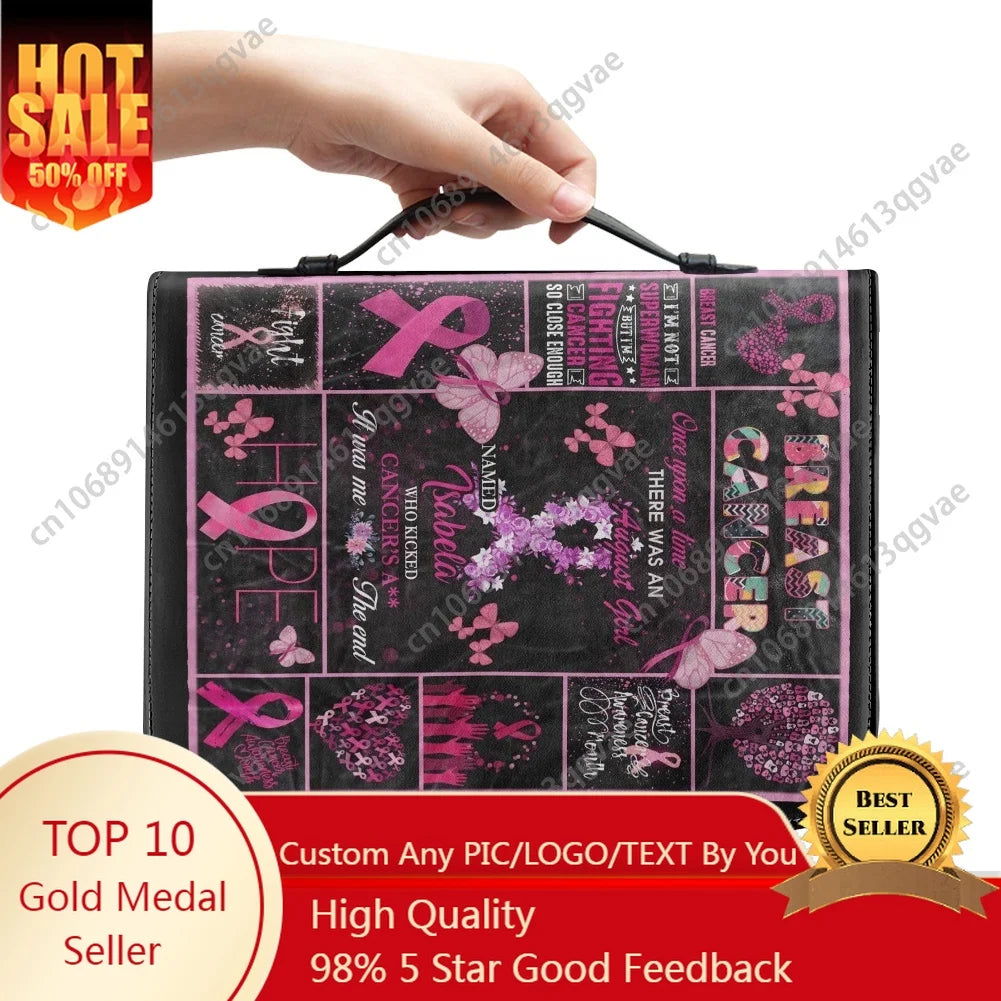 BIBLE HOLDER-Cancer Survivor Breast Cancer Custom Christian Gifts Covers Bible Pack Waterproof Leather Bag Pockets Package Case