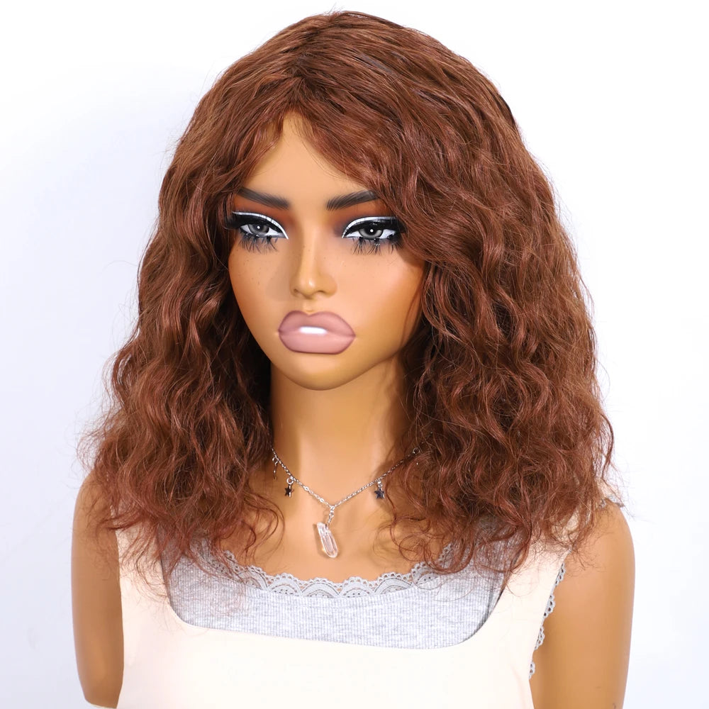 Sleek 100% Real Ready To Wear Short Bodywave Brazilian Hair Wigs 2# Colored Hair Wigs 4# Brown Colored Human Hair Wigs For Women