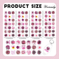 105 PCS/SETCaring For Breast Cancer UV DTF DIY Transfer Sticker  Can Be Decorated On Keychains, Cups Only The Transfer Sticker
