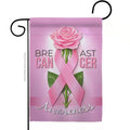 13 In. X 18.5 In. Breast Cancer Awareness Garden Flag 2-Sided Support Decorative Vertical Flags
