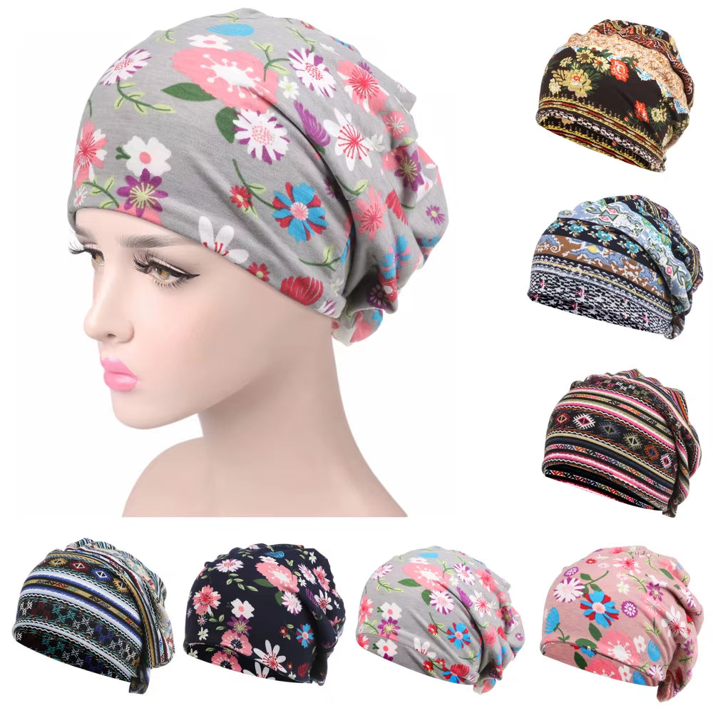Cotton Women'S Baggy Slouchy Beanie Hat Sport Casual Headwear Hair Loss Headscarf Cancer Chemo Caps Spring Summer Hat